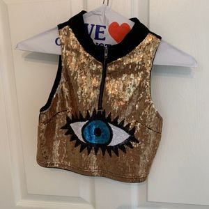 Sequin Eye Festival Top